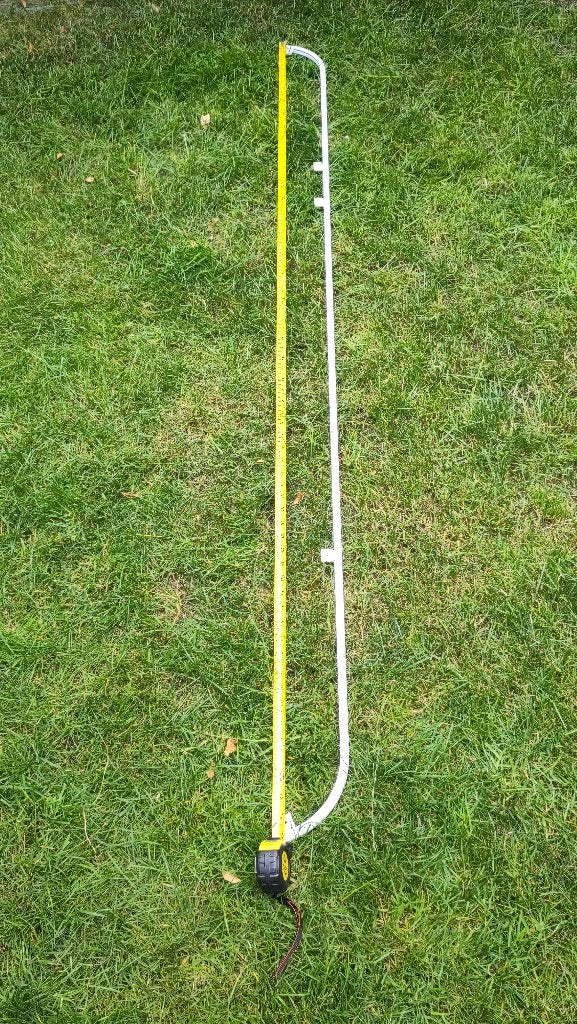 Gordijnrails met 2 bochten 190cm lang, Ophalen, Gebruikt