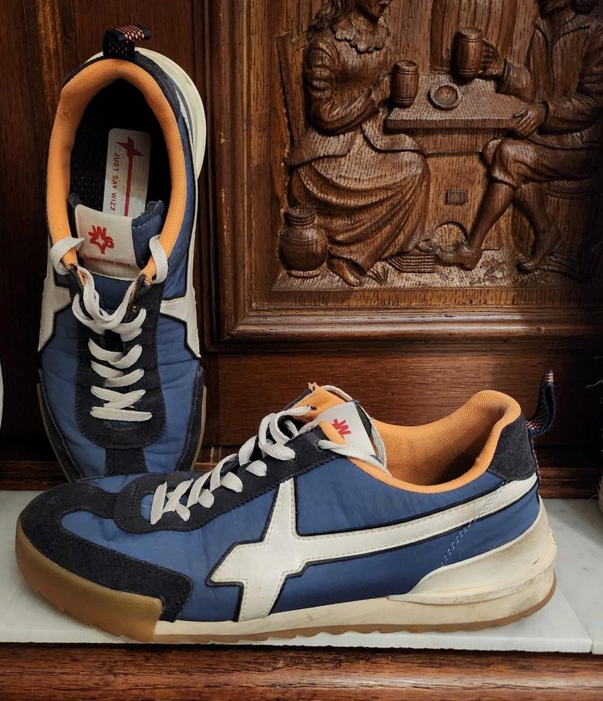 w6yz FLY2-M Vintage Effect Pumpkin Suede Nylon Sneakers, Ophalen of Verzenden, Gedragen
