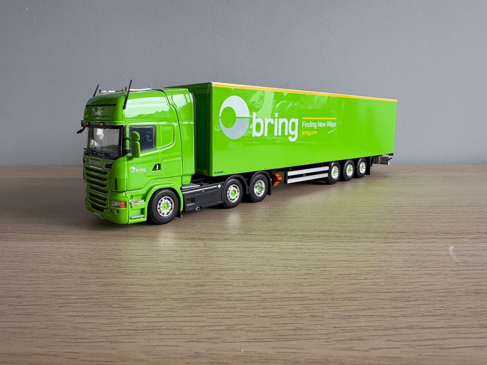 Tekno Bring Scania nieuwe R-Serie Topline Gesloten Oplegger, Ophalen, Nieuw, Bus of Vrachtwagen, Tekno