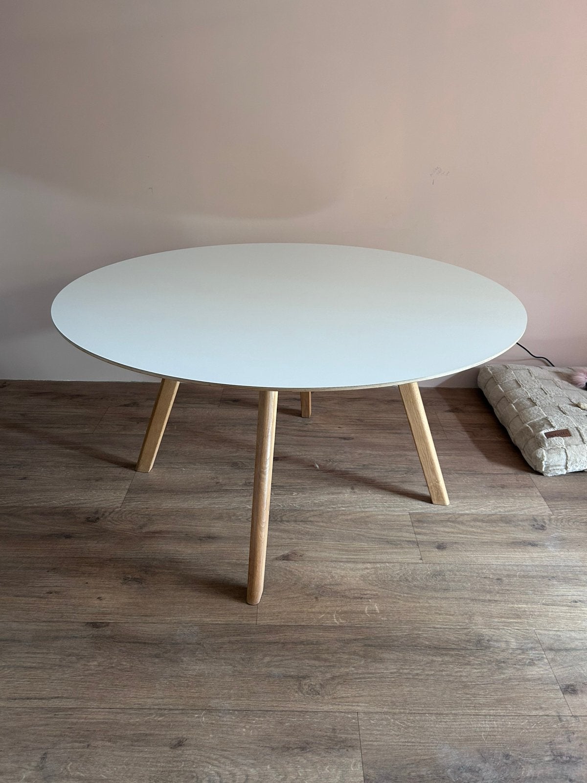 Design eettafel rond Eettafel Hay CPH 25 wit ø 140 cm, Ophalen, Overige materialen, Deens design, Japandi, Rond
