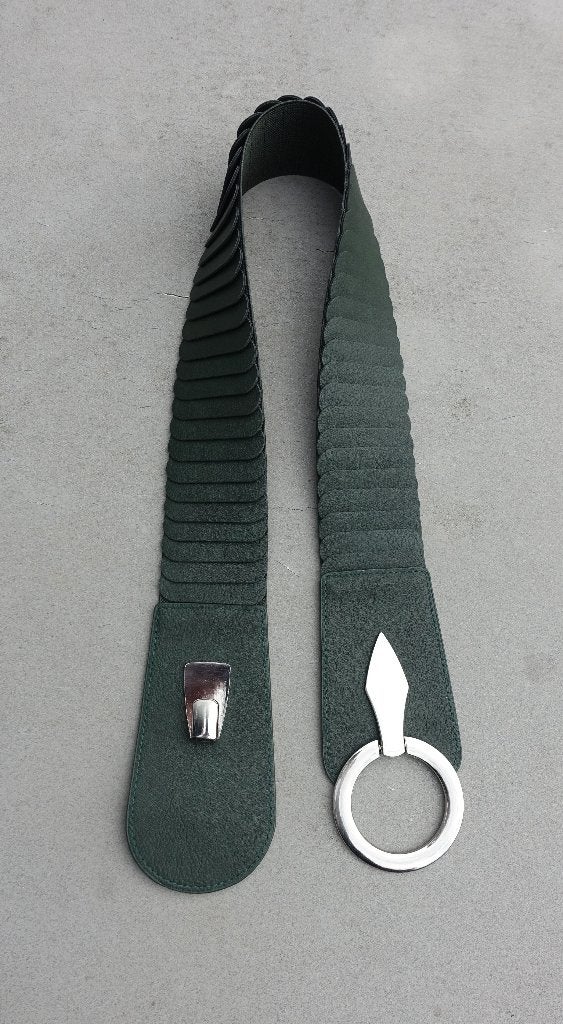 elastische dames tailleriem PD-73 in donkergroen - nieuw, Overige kleuren, 5 cm of meer, Tailleriem, Ophalen of Verzenden