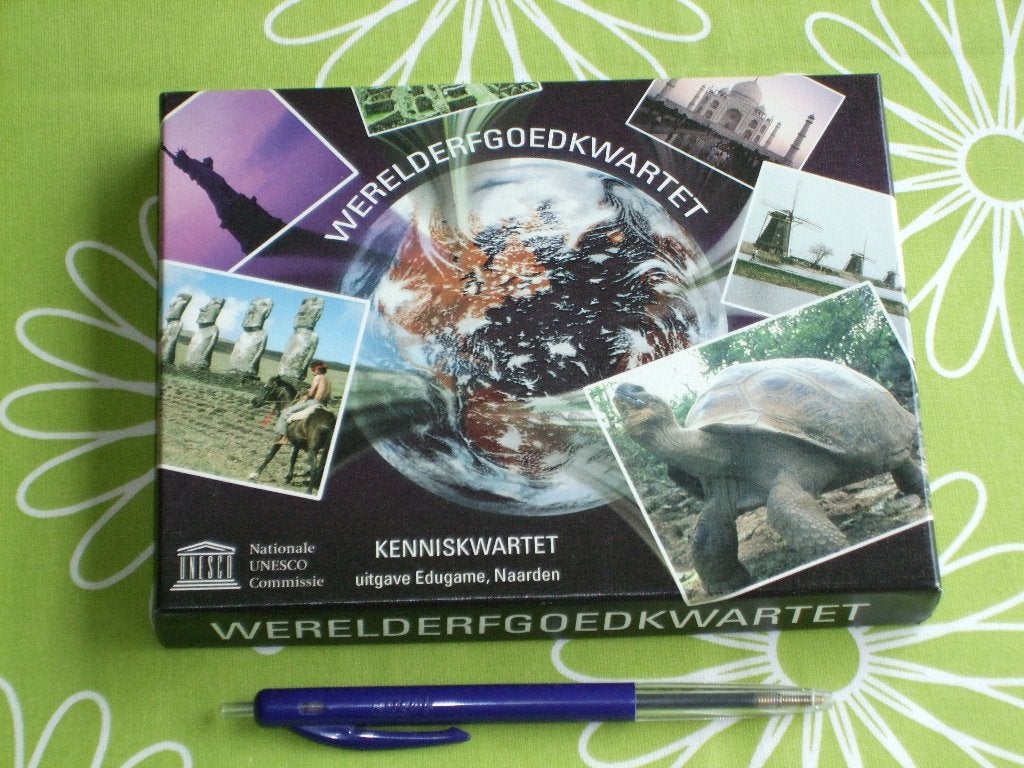Werelderfgoed kwartet + Kenniskwartet, Verzamelen, Speelkaarten, Jokers en Kwartetten, Ophalen of Verzenden, Zo goed als nieuw