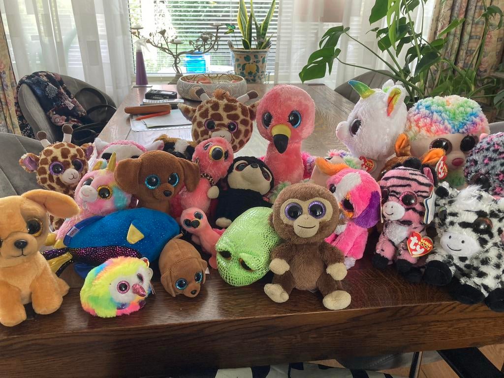 Meer dan 20 Ty Beanie Boos knuffels - Grote collectie!, Ophalen, Overige karakters, Middelgroot (20 tot 80 cm), Beige