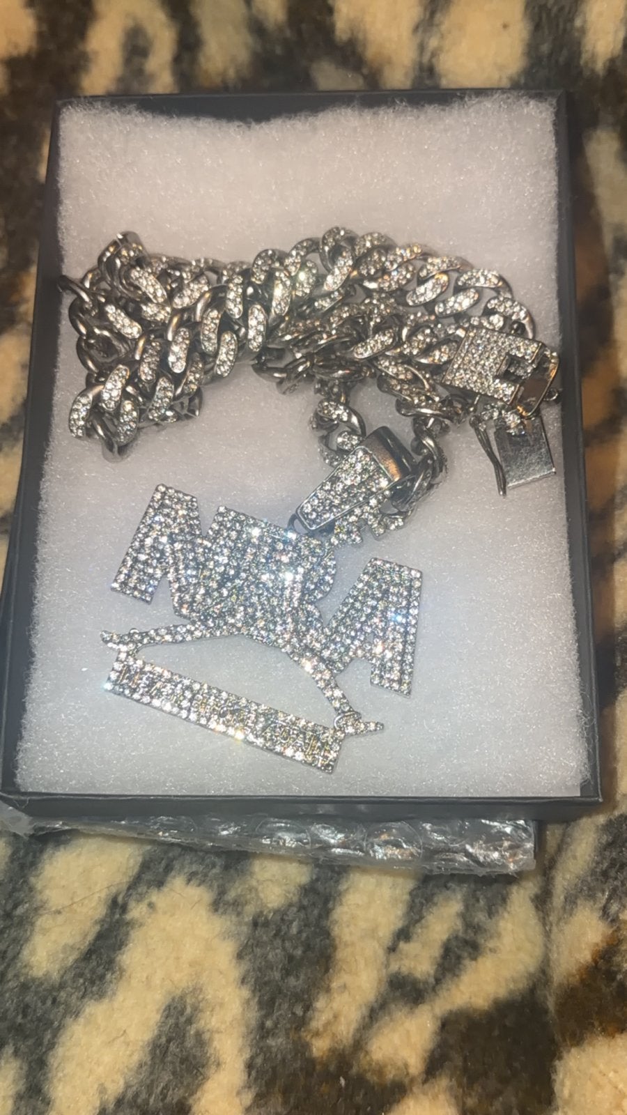 Youngboy Never Broke Again Limited Edition Ketting, Ophalen of Verzenden, Zo goed als nieuw, Zilver, Overige materialen