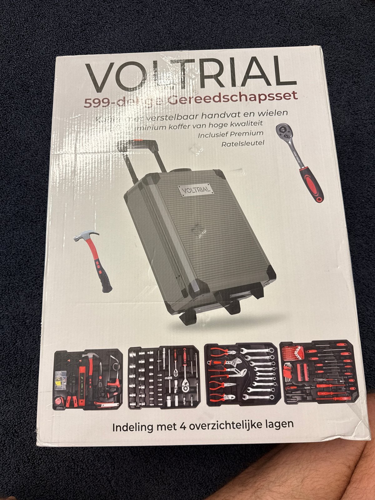 Voltrial Gereedschapskoffer 599-delig - Nieuw, Ophalen of Verzenden, Nieuw, Gereedschapsset, Overige merken