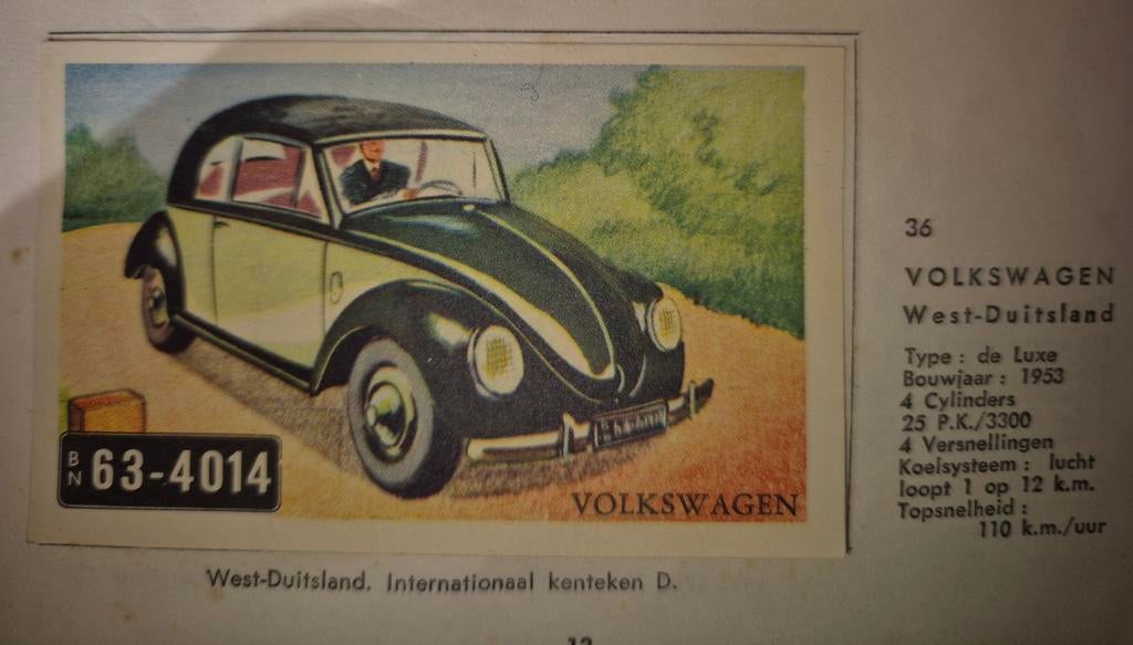 VW VOLKSWAGEN 1953 UIT LUBRO PLAATJESALBUM, Ophalen of Verzenden, Gelezen