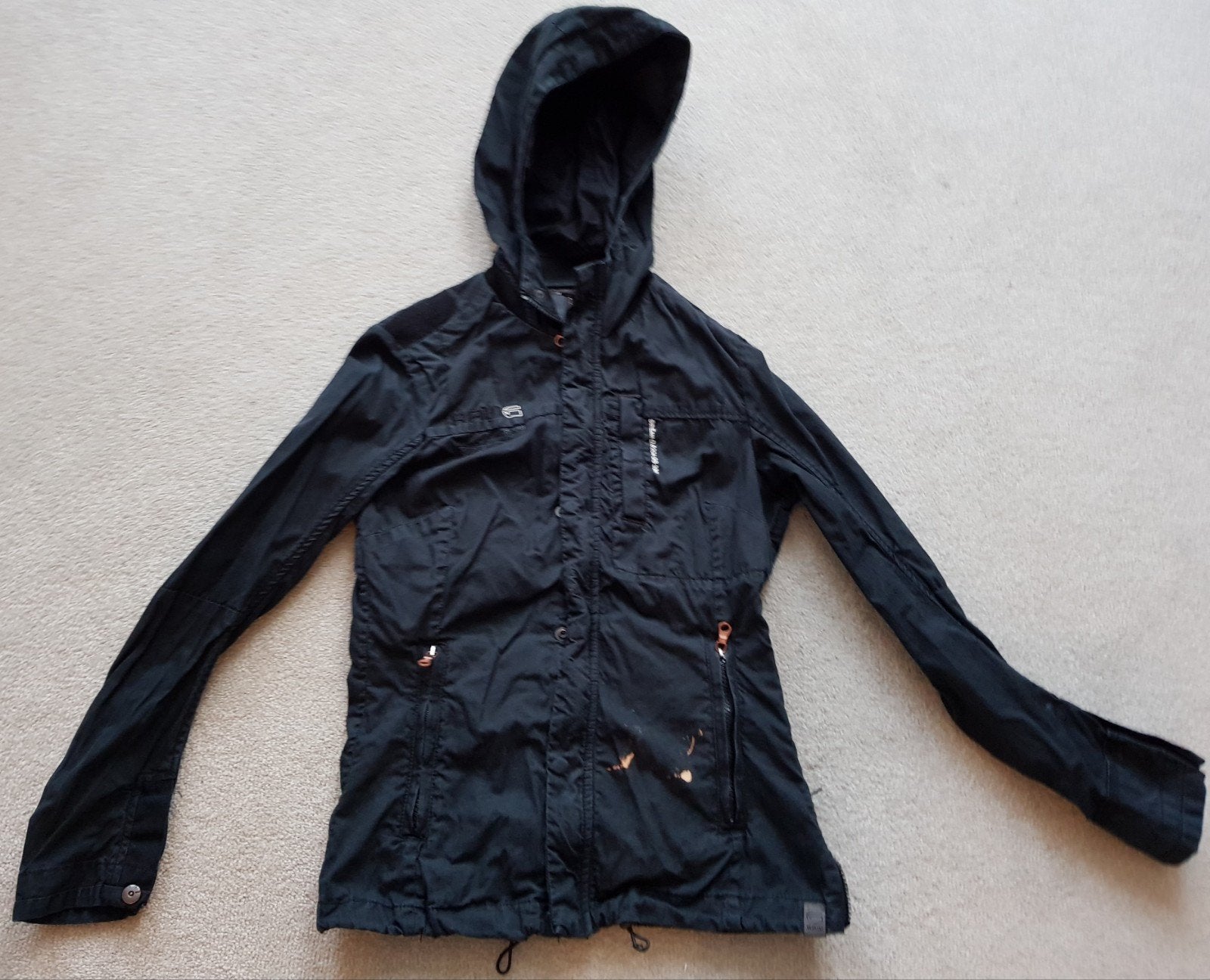 Gstar vest zwart maat s g-star jasje unisex merkkleding merk, Verzenden, Zwart, Jasje, Maat 36 (S)