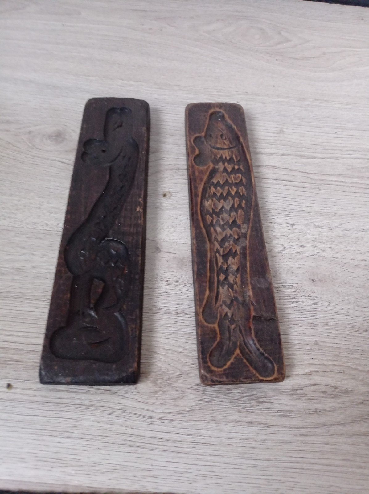 Twee Vintage Speculaas plank 27 x 6 x 5 cm, Ophalen of Verzenden