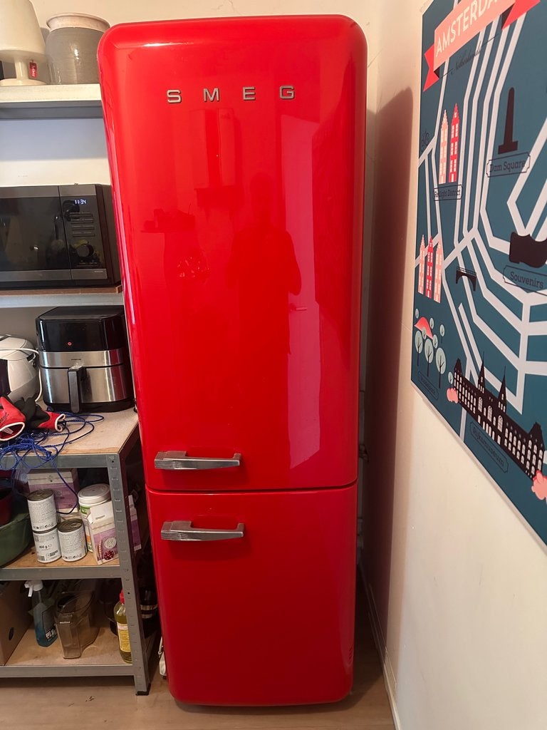 SMEG Koel/vriescombi FAB32 no frost, 200 liter of meer, 60 cm of meer, Met aparte vriezer, Zo goed als nieuw