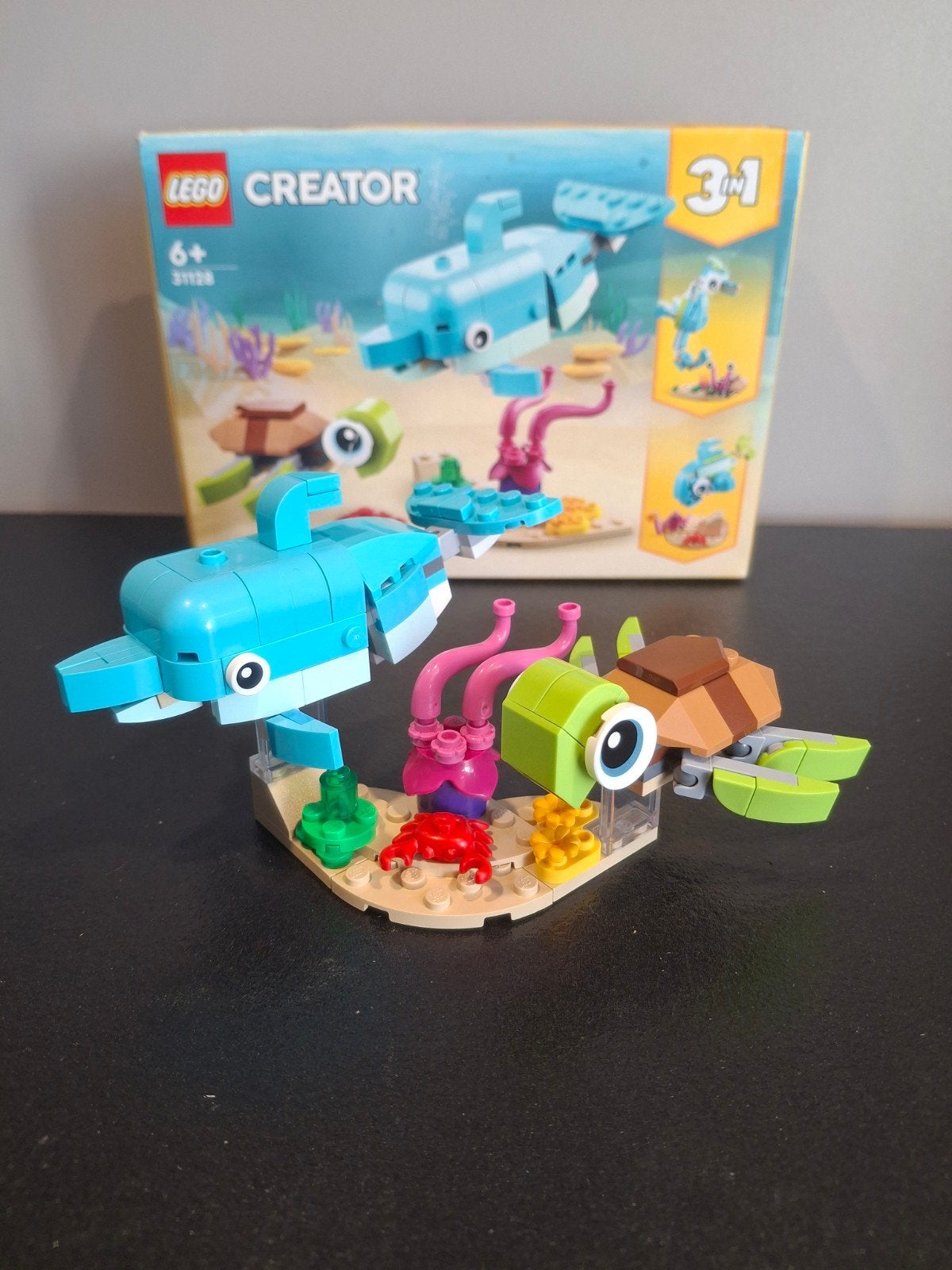LEGO 31128 Creator 3-in-1 Dolfijn en Schildpad zgan, Inclusief instructies, Lego, Ophalen of Verzenden, Zo goed als nieuw