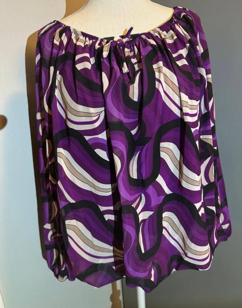 Italia Moda blouse met abstracte print - Nieuw, Kleding | Dames, Ophalen of Verzenden, Nieuw, Maat 46/48 (XL) of groter, Paars