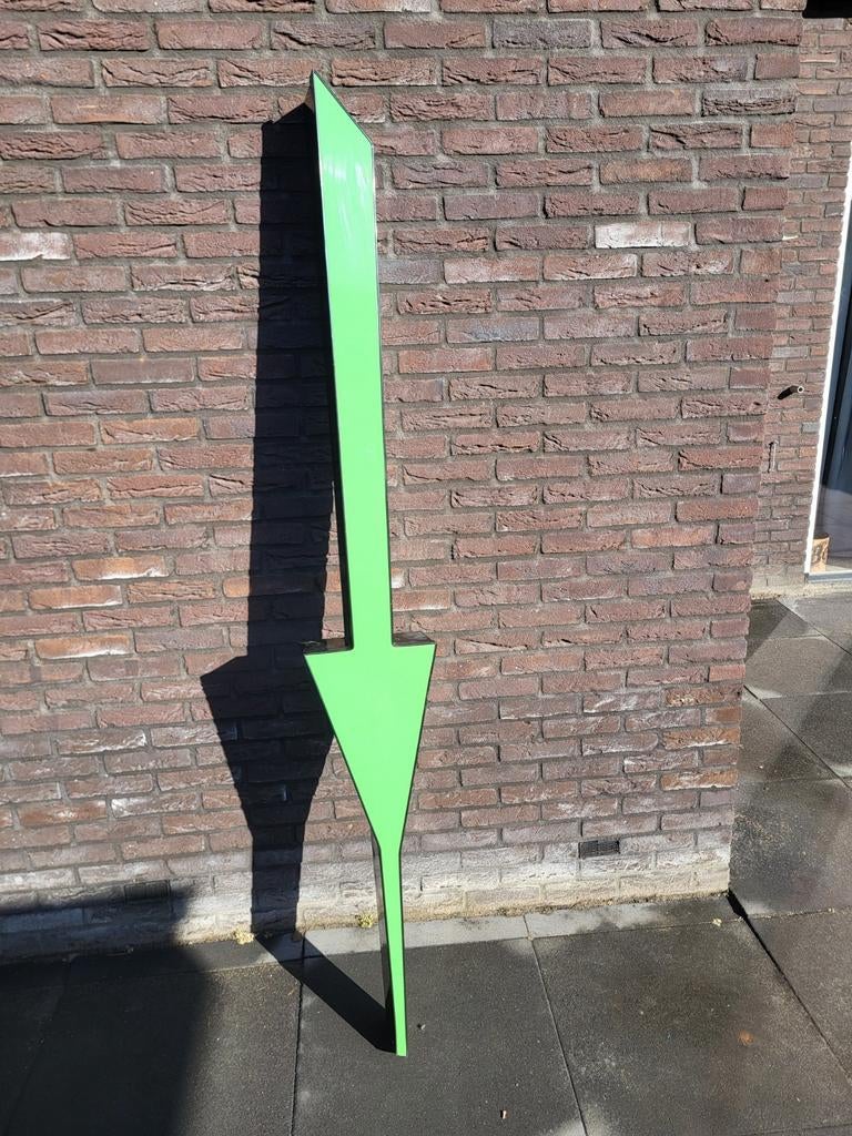 Grote groene pijl lichtbak/lichtreclame te koop., Lichtbak of (neon) lamp, Onbekend, Ophalen of Verzenden, Zo goed als nieuw