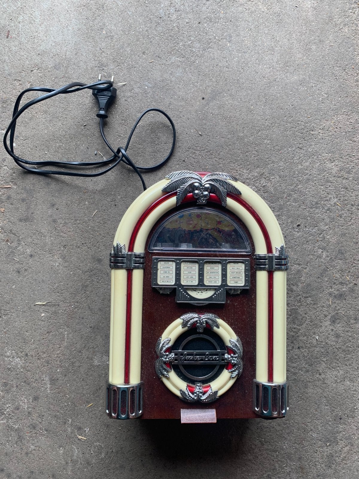 Mini jukebox radio met verlichting, Ophalen of Verzenden, Gebruikt