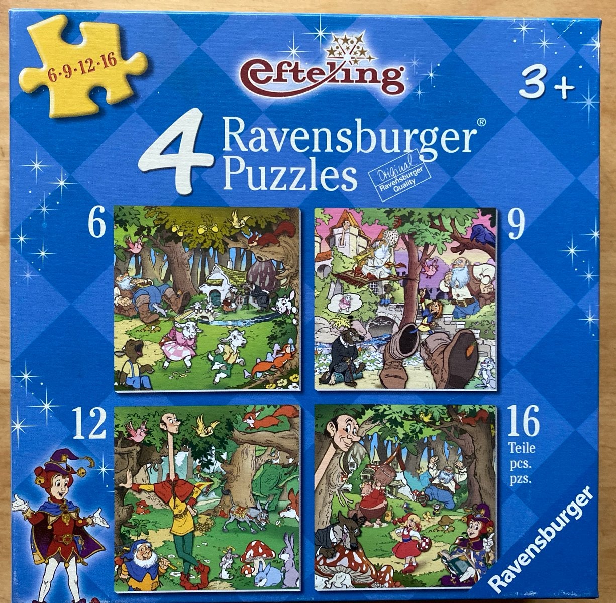 Ravensburger Efteling Puzzels 4-in-1 (3+ jaar), Ophalen of Verzenden, 10 tot 50 stukjes, Gebruikt, 2 tot 4 jaar