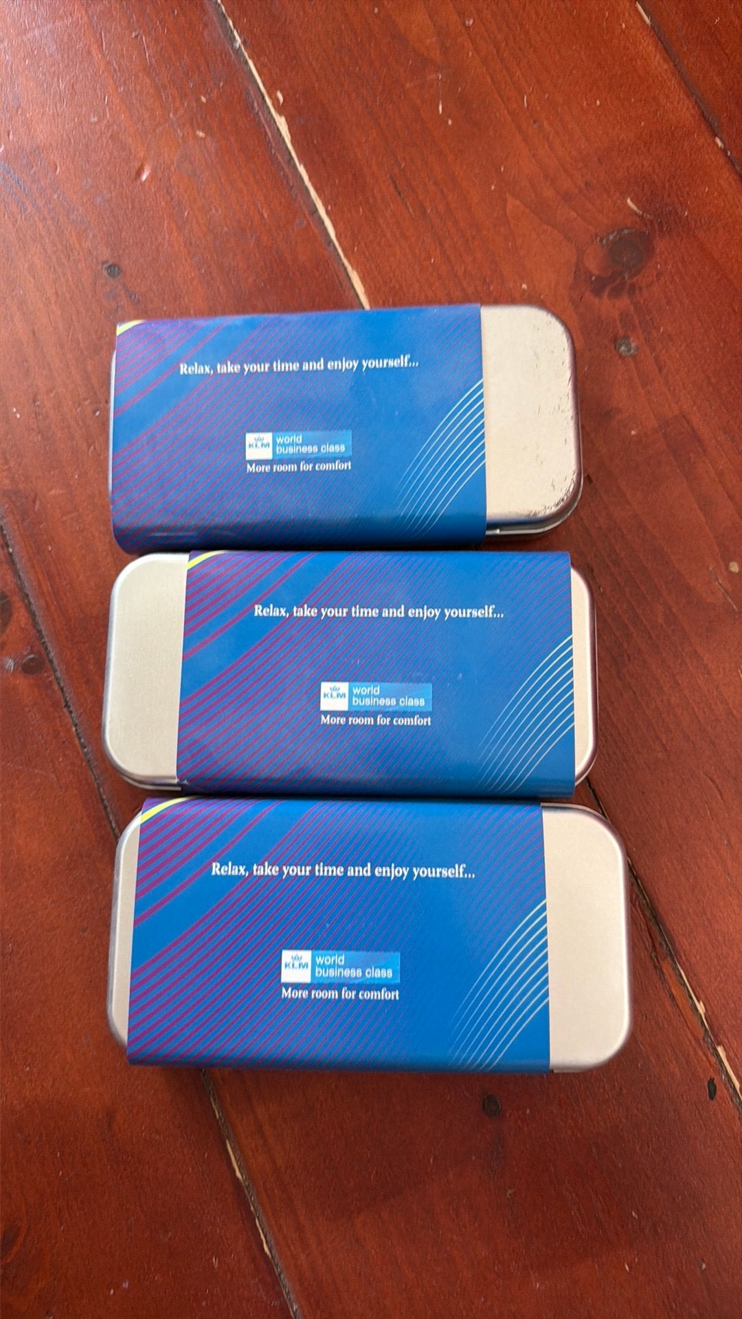 KLM ouderwetse business class kitjes, Verzamelen, KLM Huisjes, Ophalen of Verzenden, Zo goed als nieuw, Gevuld