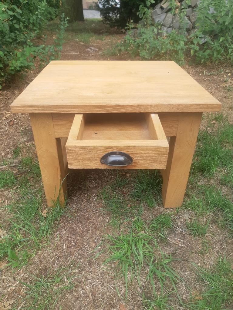 Bij zet tafel blank, Huis en Inrichting, Tafels | Bijzettafels, Ophalen, Rechthoekig, Minder dan 55 cm, 45 tot 60 cm