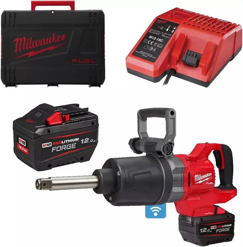 Milwaukee M18 ONEFHIWF1D-121C Accu Slagmoersleutel Set, Ophalen of Verzenden, Nieuw