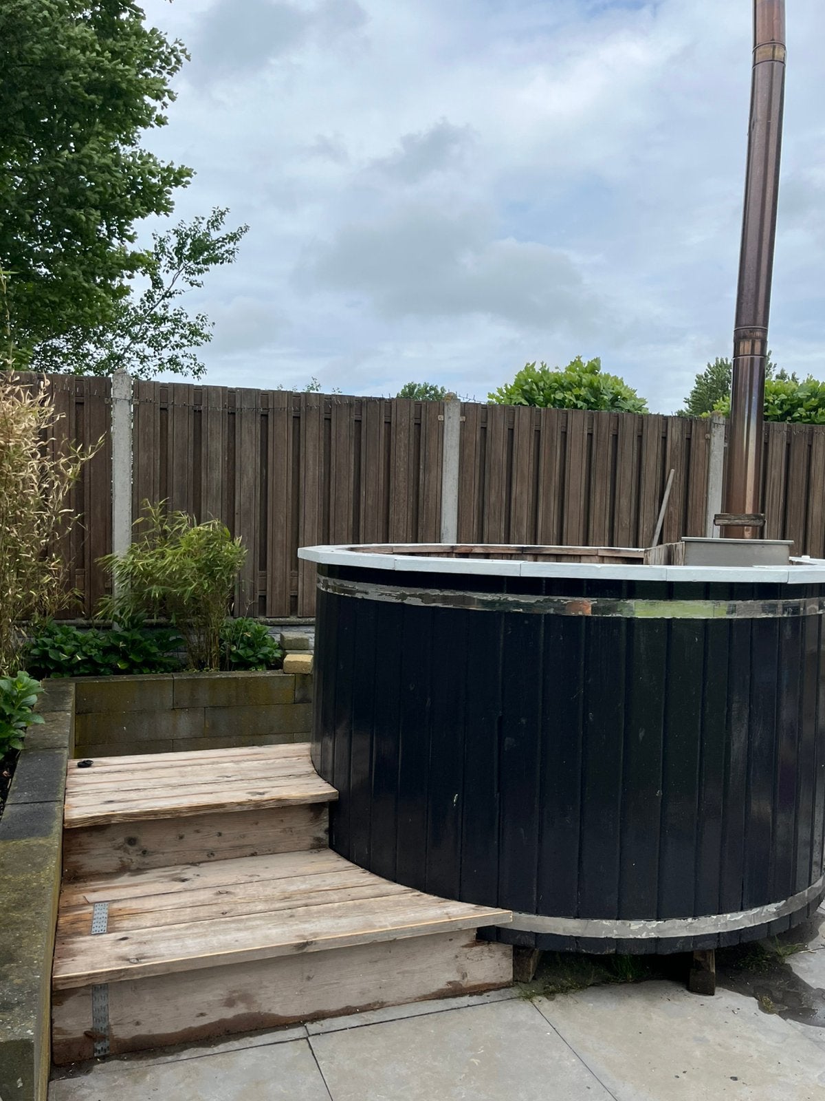 Hot tub houtgestookt, Tuin en Terras, Ophalen, Gebruikt, Reinigingsmiddel