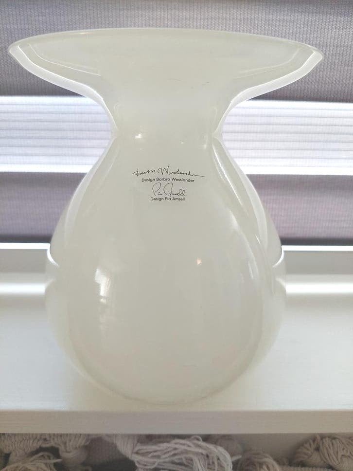 Vintage IKEA Opaline Vaas - Barbro Wesslander & Pia Amsell, Ophalen of Verzenden