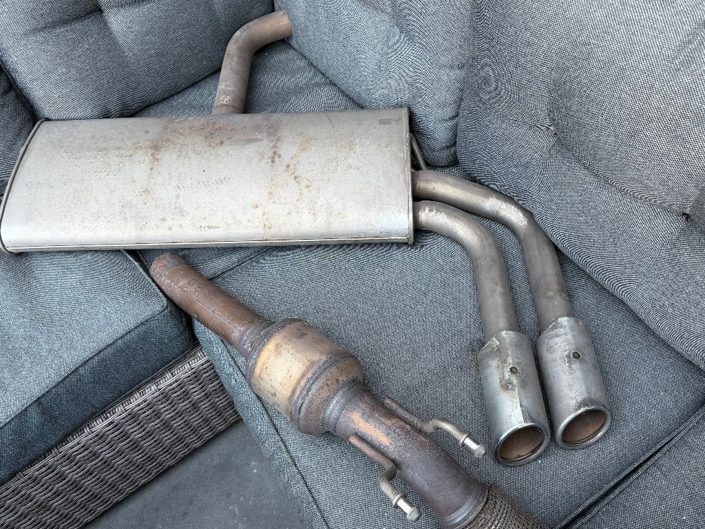 Originele Audi A3 uitlaat + katalysator + diffuser OEM, Ophalen, Gebruikt, Audi