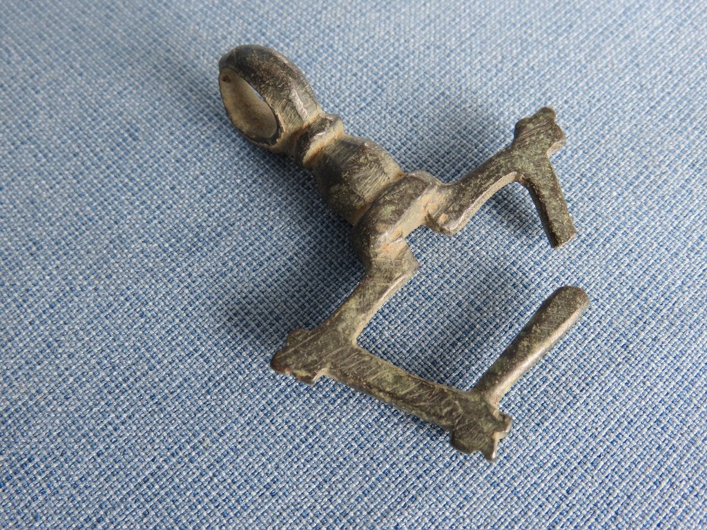 Middeleeuwen – tasbeugel in brons - 15e eeuw, Antiek en Kunst, Antiek | Koper en Brons, Ophalen of Verzenden, Brons