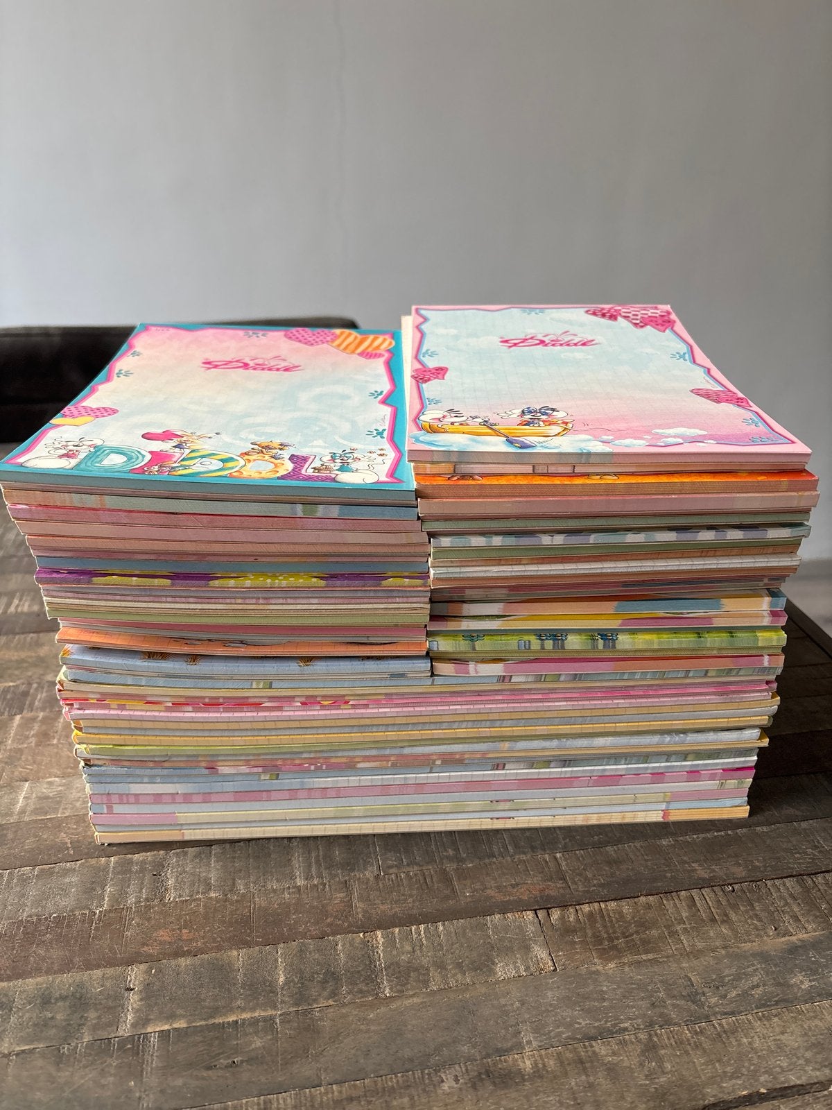 Grote collectie Diddl schrijfblokken, Verzamelen, Ophalen, Diddl, Gebruikt, Papier, Kaart of Schrift