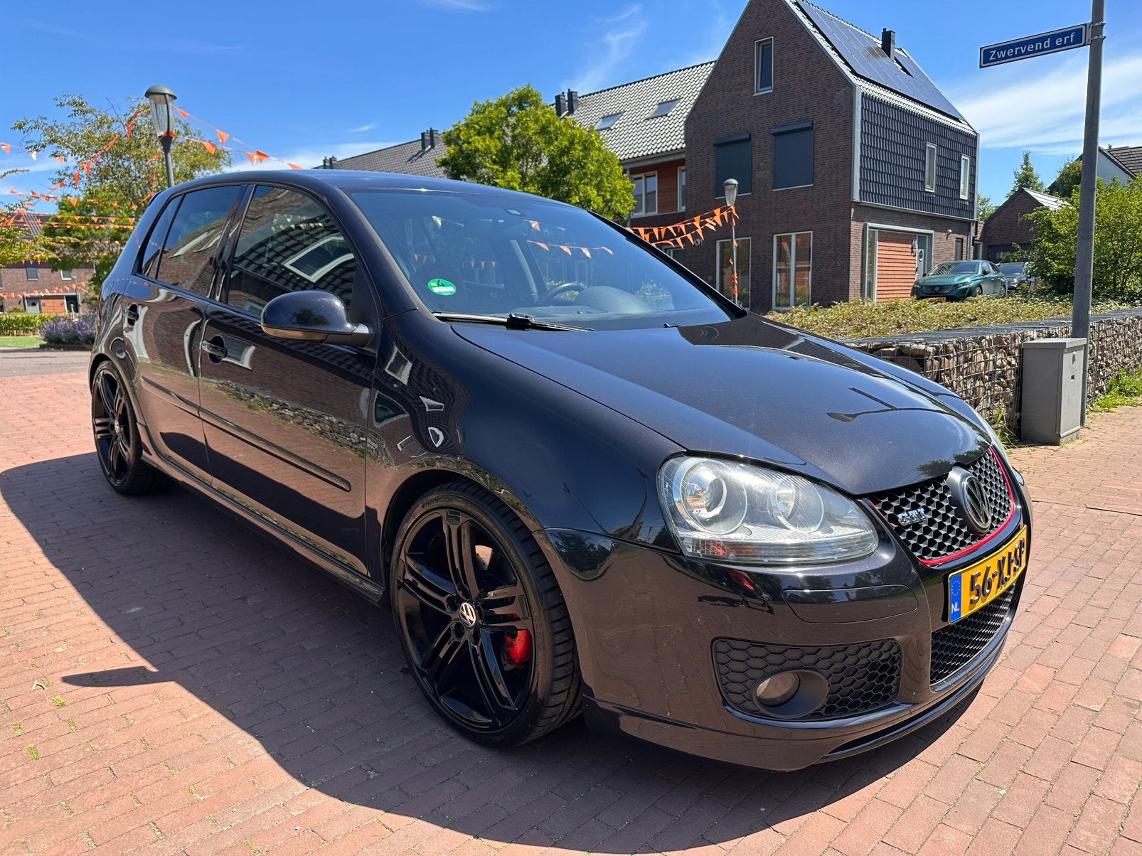 Volkswagen Golf 2.0 GTI Edition 30 DSG Stage 2 JD 2007 Zwart, Auto's, Volkswagen, Zwart, 1984 cc, Leder en Stof, Zwart