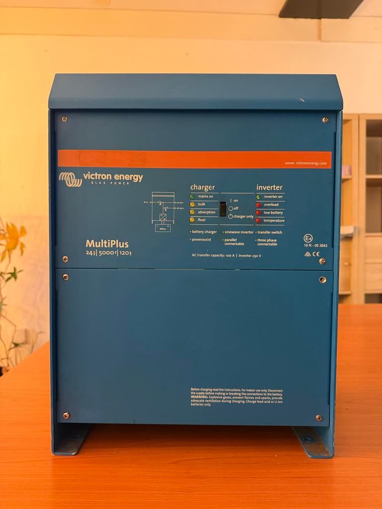 2x Victron MultiPlus 24/5000/120-100 Omvormer/Lader (Master/, Ophalen of Verzenden, Zo goed als nieuw