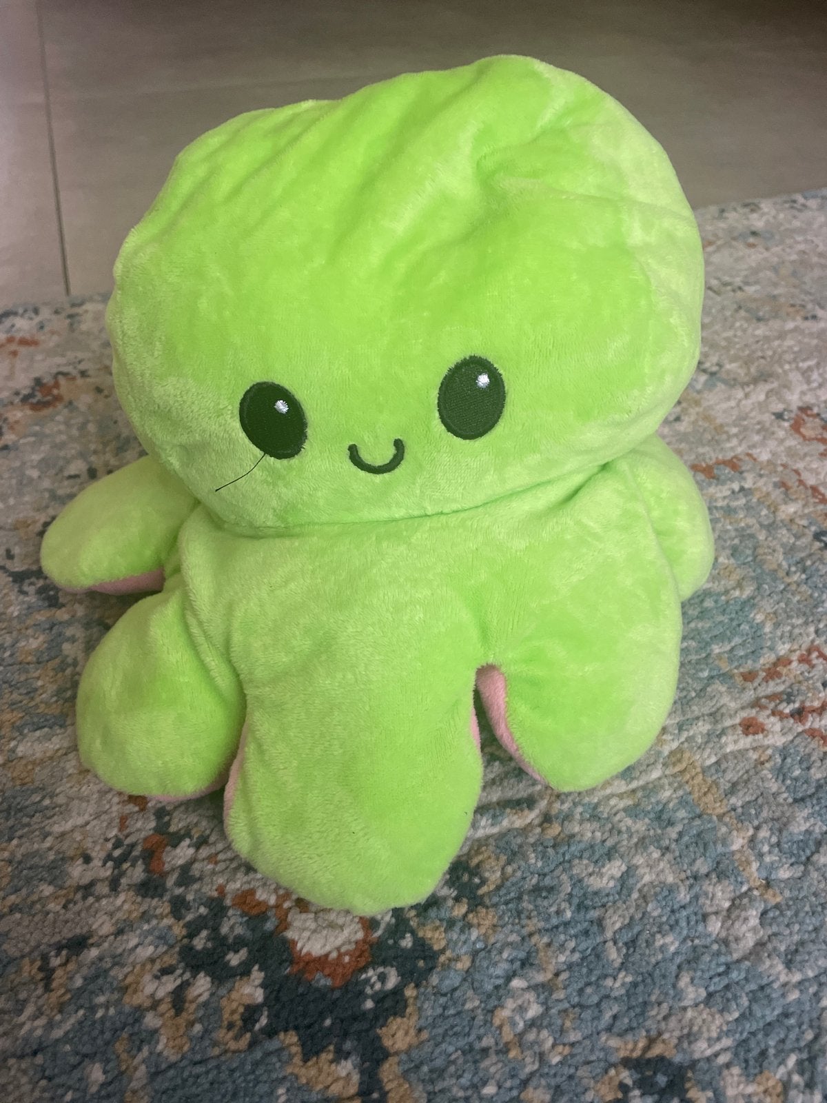 Omkeerbare octopus knuffel - Boos en Blij (Groen/Roze), Ophalen, Nieuw, Meerkleurig, Overige typen