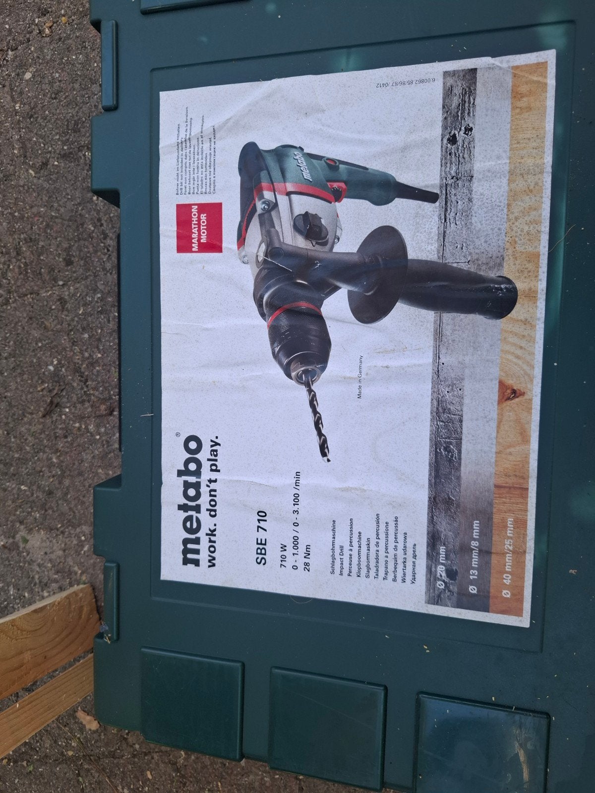 Metabo SBE 710 boormachine, Variabele snelheid, Ophalen, Boormachine, Gebruikt