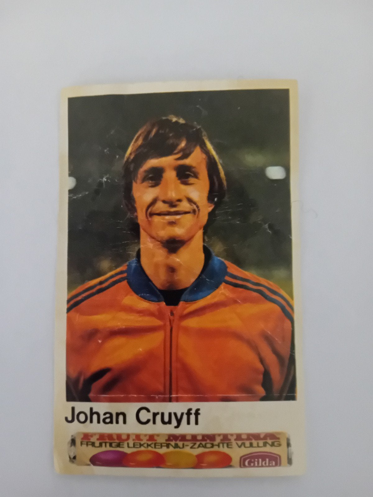 Vintage Johan Cruyff Voetbalplaatje - Zeldzaam, Ophalen of Verzenden, Gebruikt, Ajax, Poster, Plaatje of Sticker