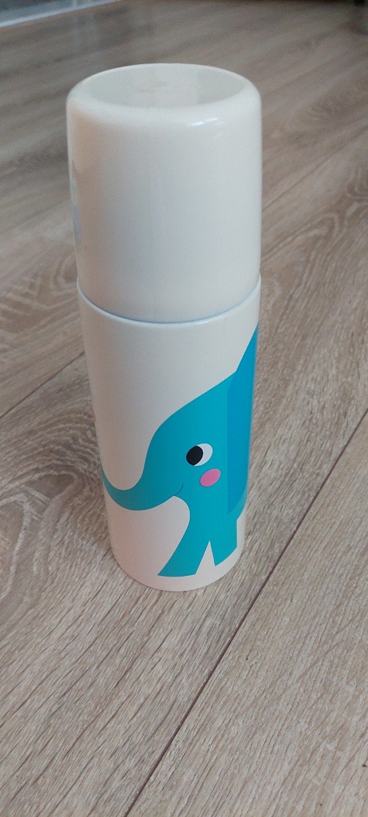 Elvis the Elephant thermos fles 20,5 cm met dop/bekertje, Overige typen, Ophalen of Verzenden, Nieuw, Metaal