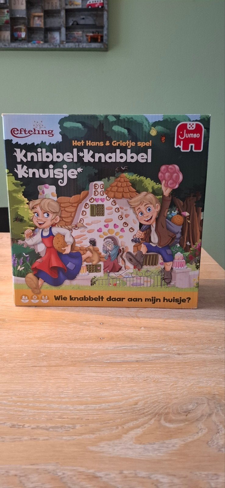 Jumbo Efteling Knibbel Knabbel Knuisje spel - Compleet, Drie of vier spelers, Ophalen of Verzenden, Zo goed als nieuw, Jumbo