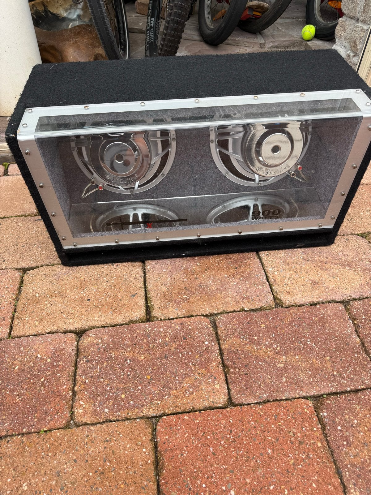 Caliber dubbele 12” subwoofer 900W + LED verlichting, Ophalen, Gebruikt