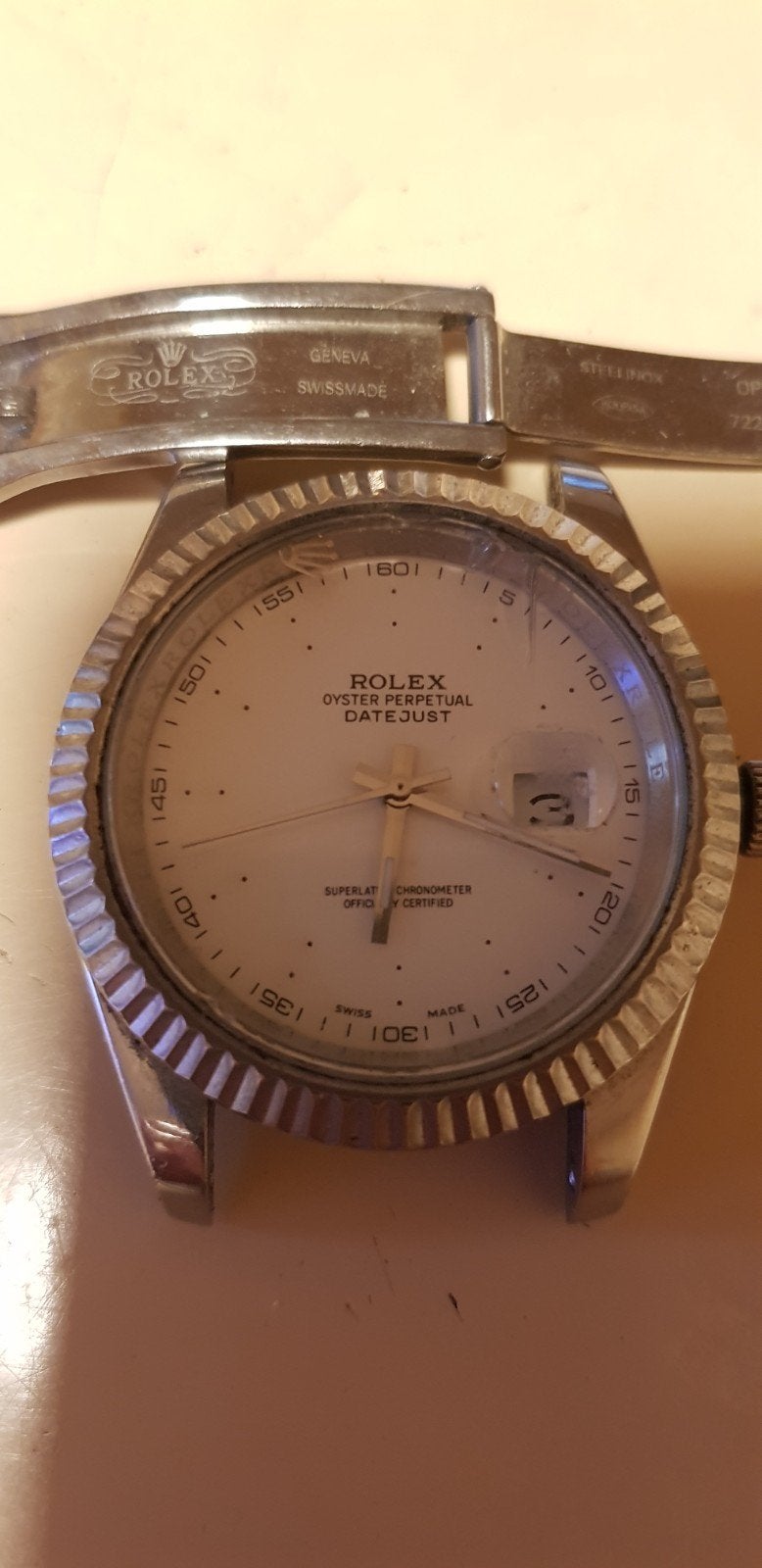 Rolex Oyster Perpetual Datejust Horloge Onderdelen/Reparatie, Ophalen, Staal, Gebruikt, Polshorloge