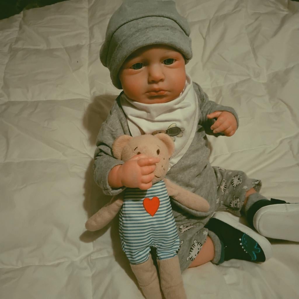 Reborn jongetje, Ophalen of Verzenden, Zo goed als nieuw, Babypop, Levensecht of Reborn