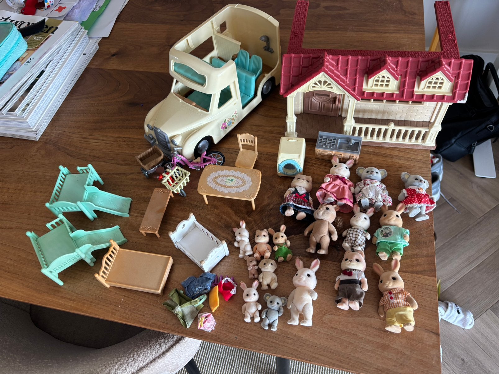 Sylvanian families hele set, Ophalen of Verzenden, Zo goed als nieuw, Poppenhuis