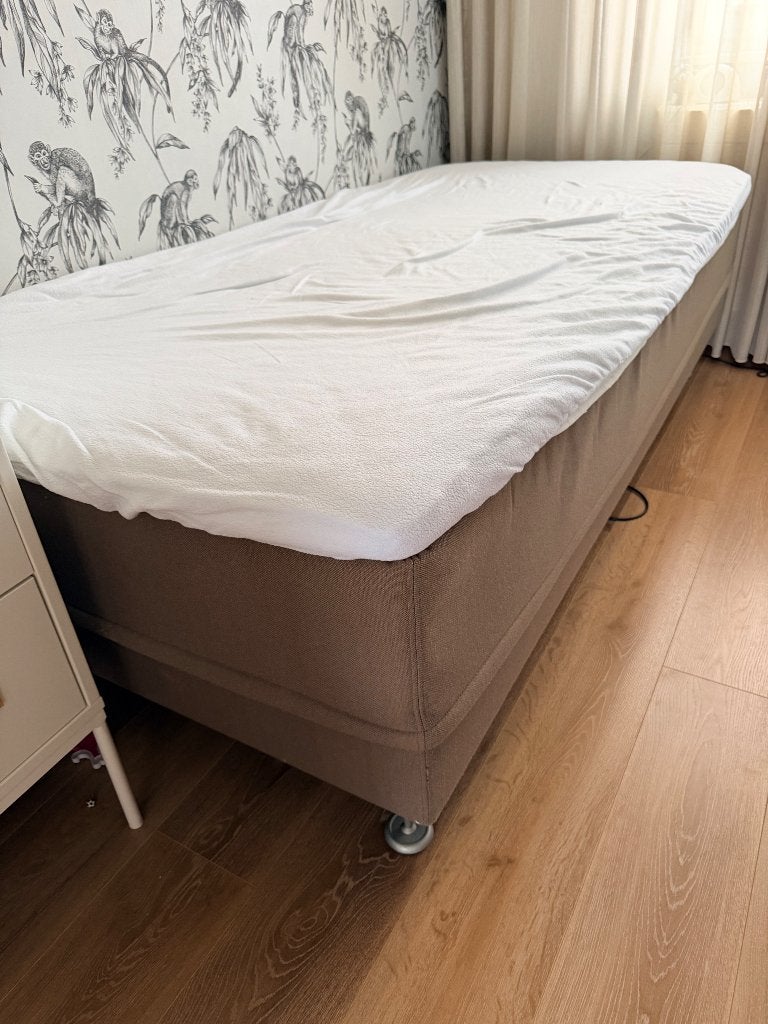 Swiss sense eenpersoons boxspring, Ophalen, Eenpersoons, Beige, 200 cm