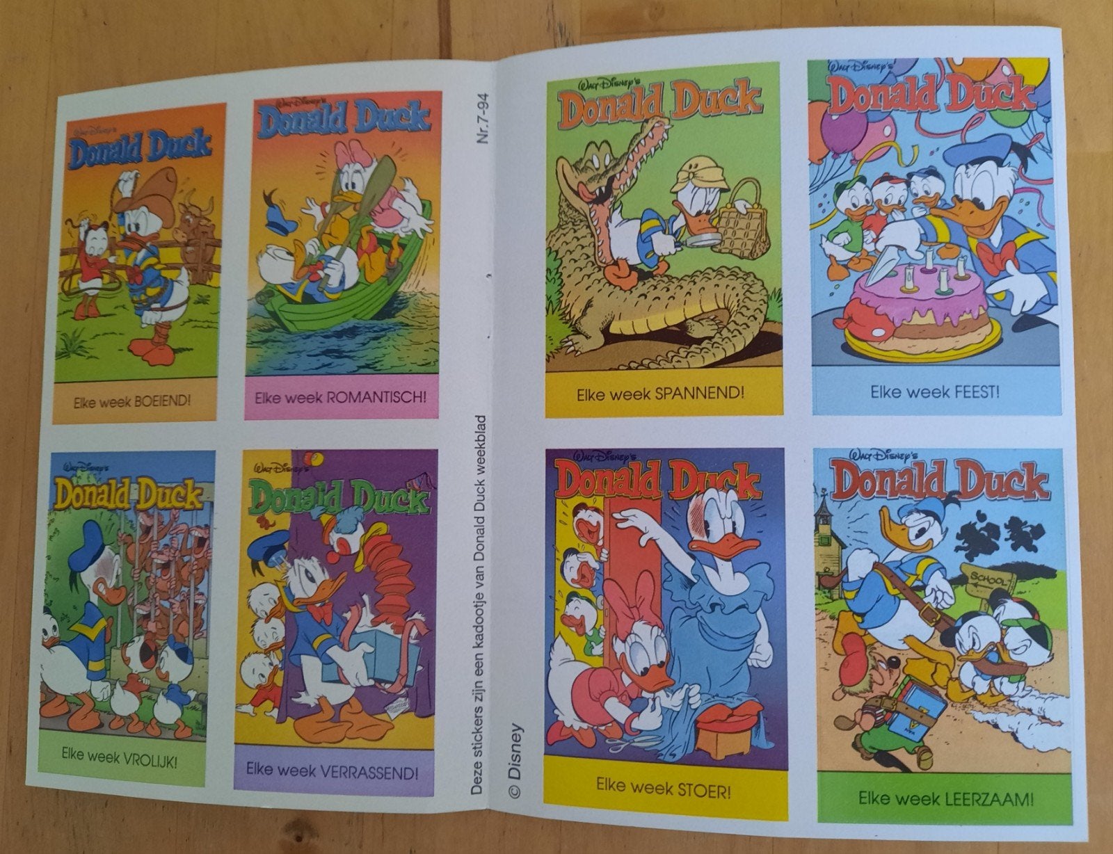 Donald Duck Weekblad Stickers Nr. 7-94, Verzamelen, Ophalen of Verzenden, Zo goed als nieuw