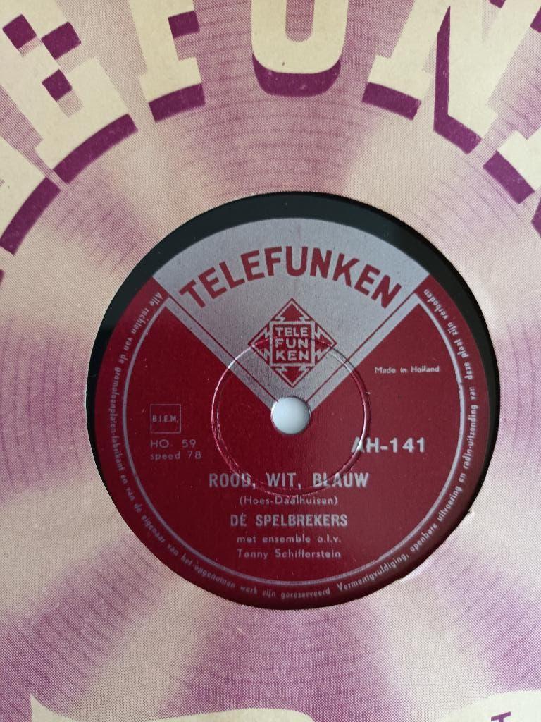 Spelbrekers - Rood, Wit, Blauw  (78 Toeren), Cd's en Dvd's, Vinyl | Nederlandstalig, 10 inch, Voor 1960, Ophalen of Verzenden