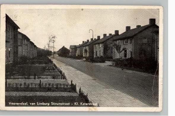 Veenendaal Van Limburg Stirumstraat /Klein Katerstraat, Ophalen of Verzenden, 1940 tot 1960, Gelopen, Utrecht