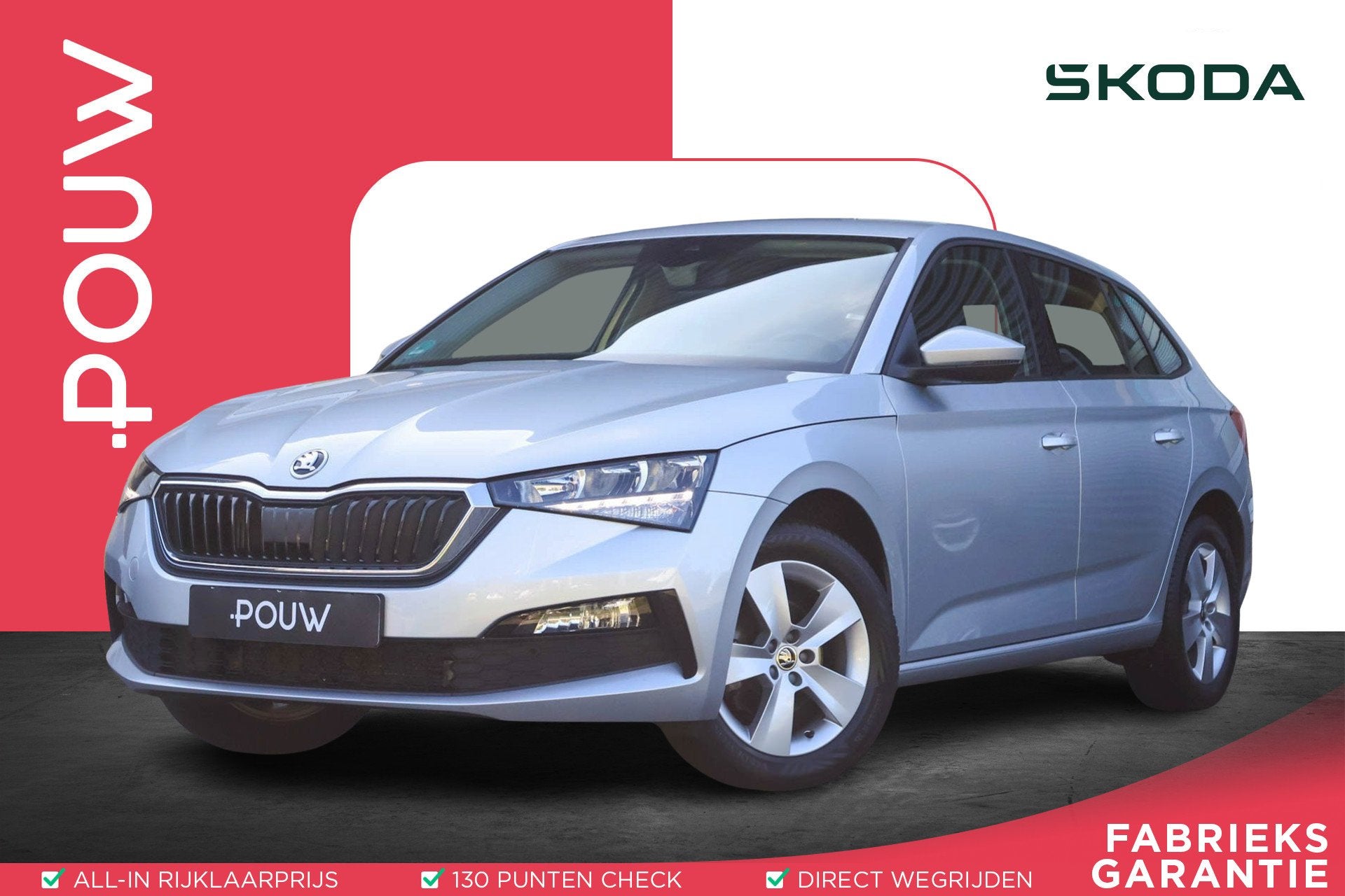 Skoda Scala 1.0 TSI 110pk Ambition | Navigatie | Parkeersens, Auto's, Voorwielaandrijving, 12 maanden, Gebruikt, 49 €/maand