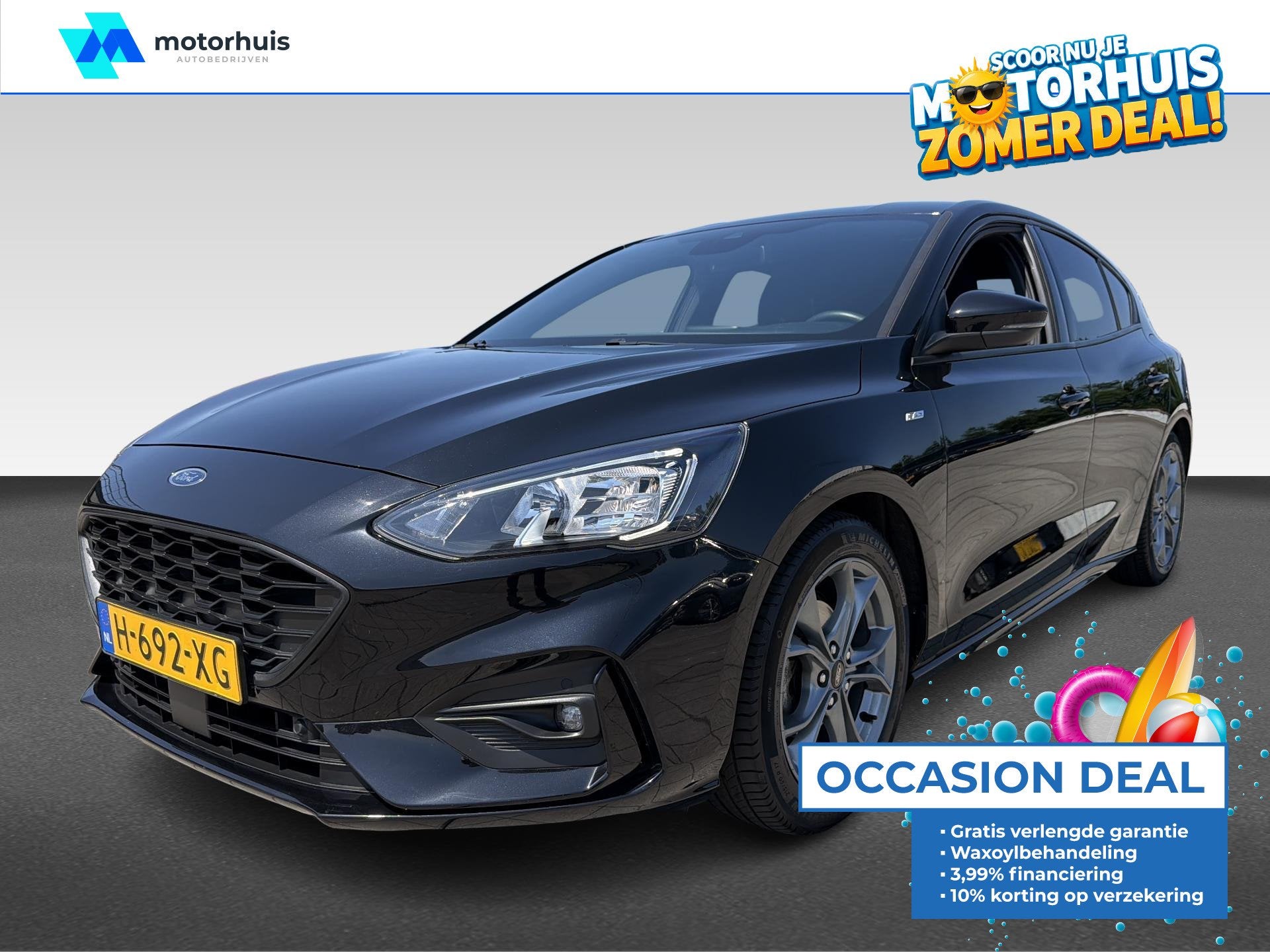 Ford Focus 1.0 EcoBoost ST Line Business, Auto's, Ford, 125 pk, Gebruikt, Euro 6, Zwart