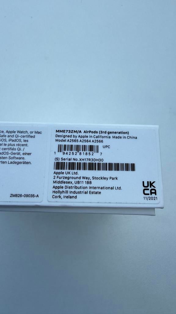 Apple AirPods (3e generatie), Telecommunicatie, Mobiele telefoons | Batterijen en Accu's, Ophalen of Verzenden, Zo goed als nieuw