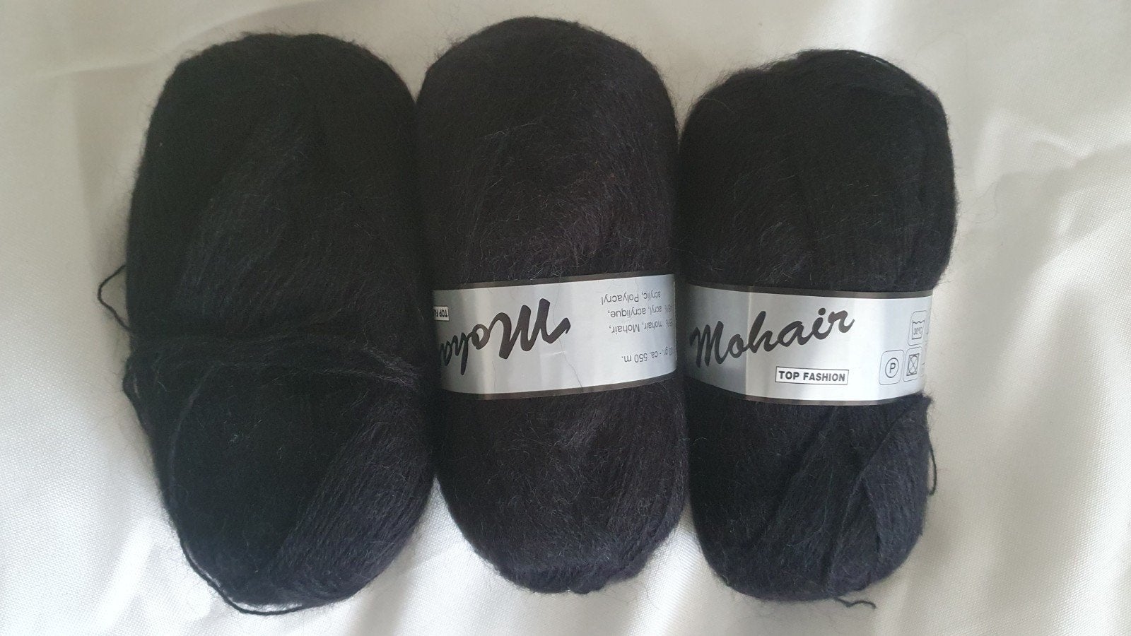 zwart mohair wol, Hobby en Vrije tijd, Ophalen, Nieuw, Breien of Haken, Wol of Garen