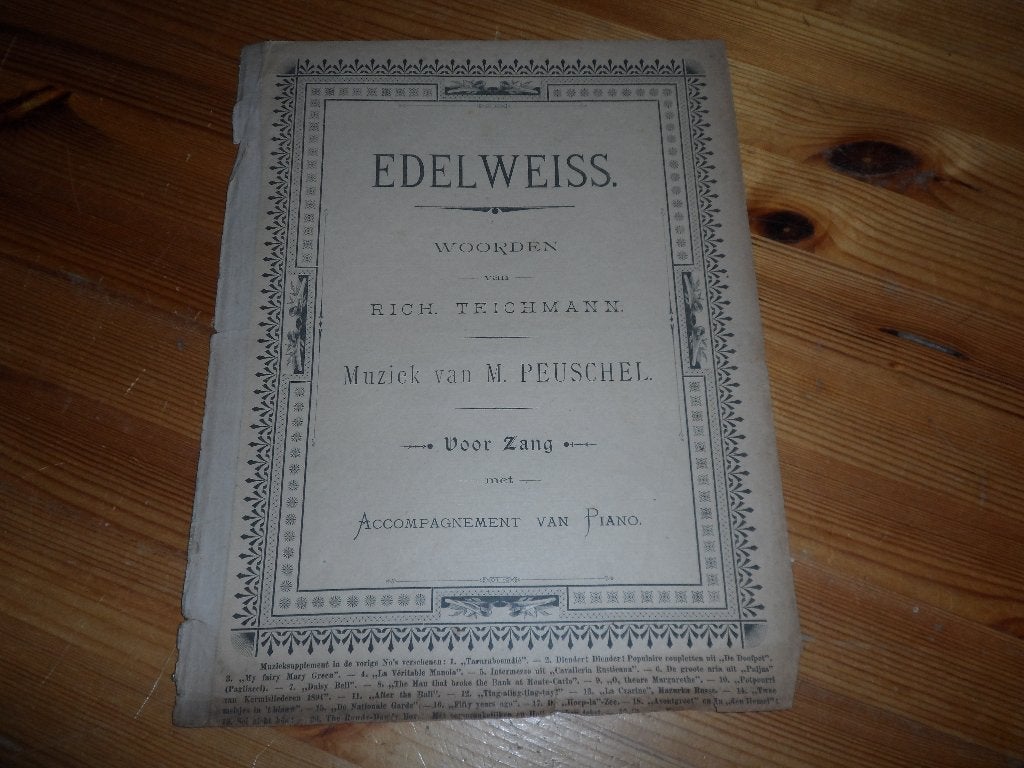 Edelweiss - m. Peuschel, Zang, Gebruikt, Ophalen of Verzenden, Artiest of Componist