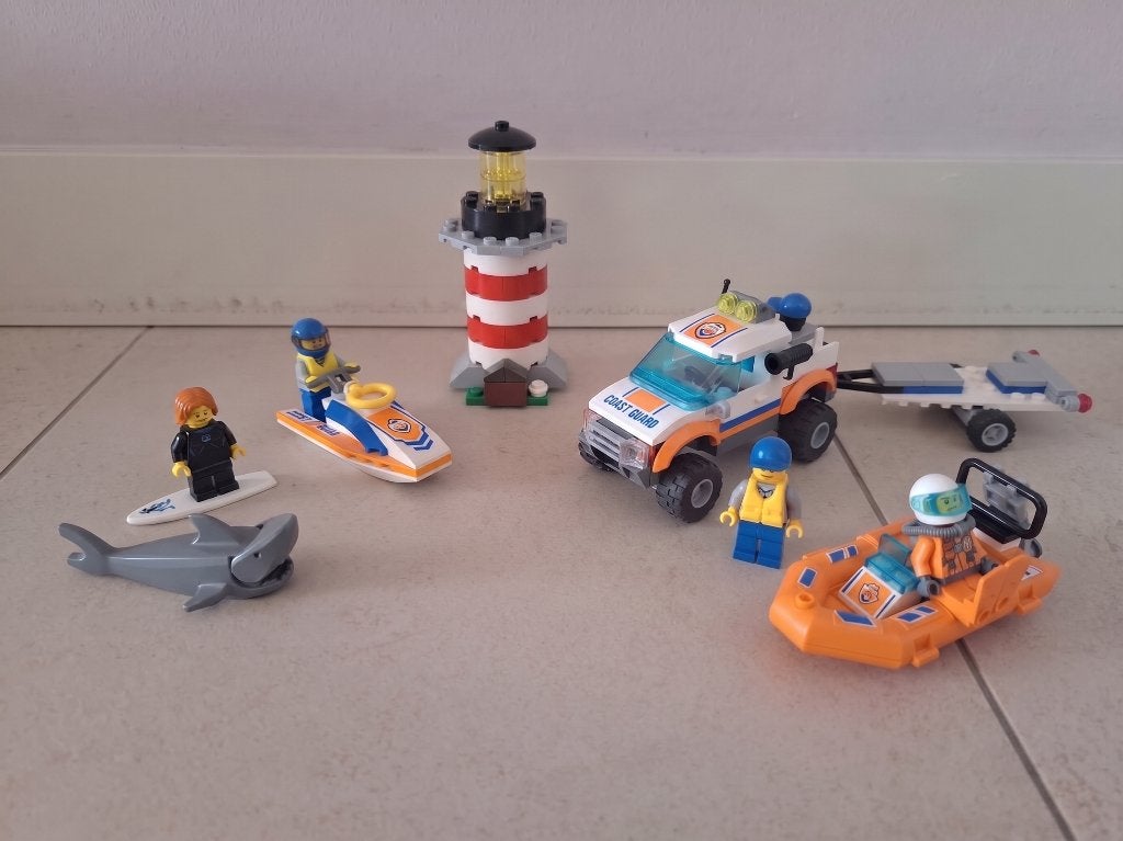 Lego City Coastguard set 60011 + 60012 + 30023, City, Inclusief accessoires, Lego, Ophalen of Verzenden