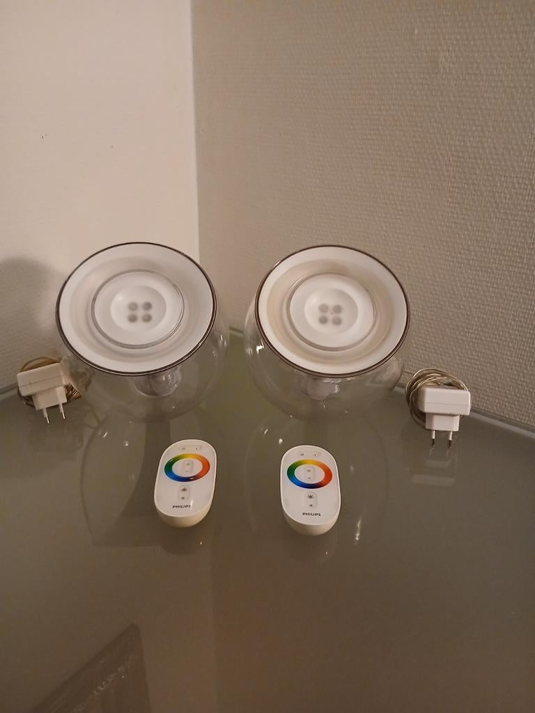 Philips LivingColors LED-lampen met afstandsbediening (set v, Modern, Sfeervol, Ophalen of Verzenden, Zo goed als nieuw, Glas