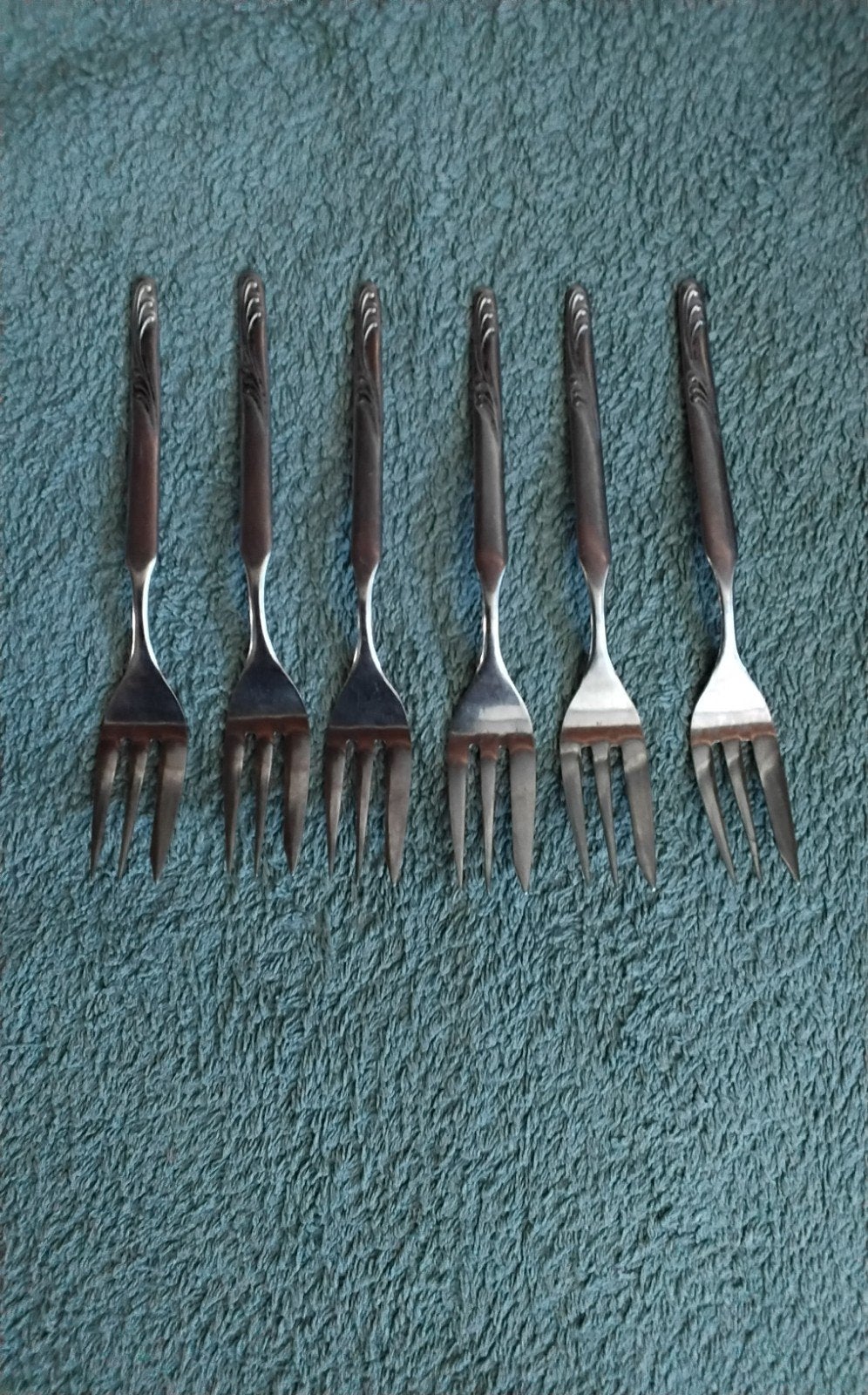 Set van 6 vintage  Amefa dessertvorkjes, Antiek en Kunst, Antiek | Bestek, Ophalen of Verzenden