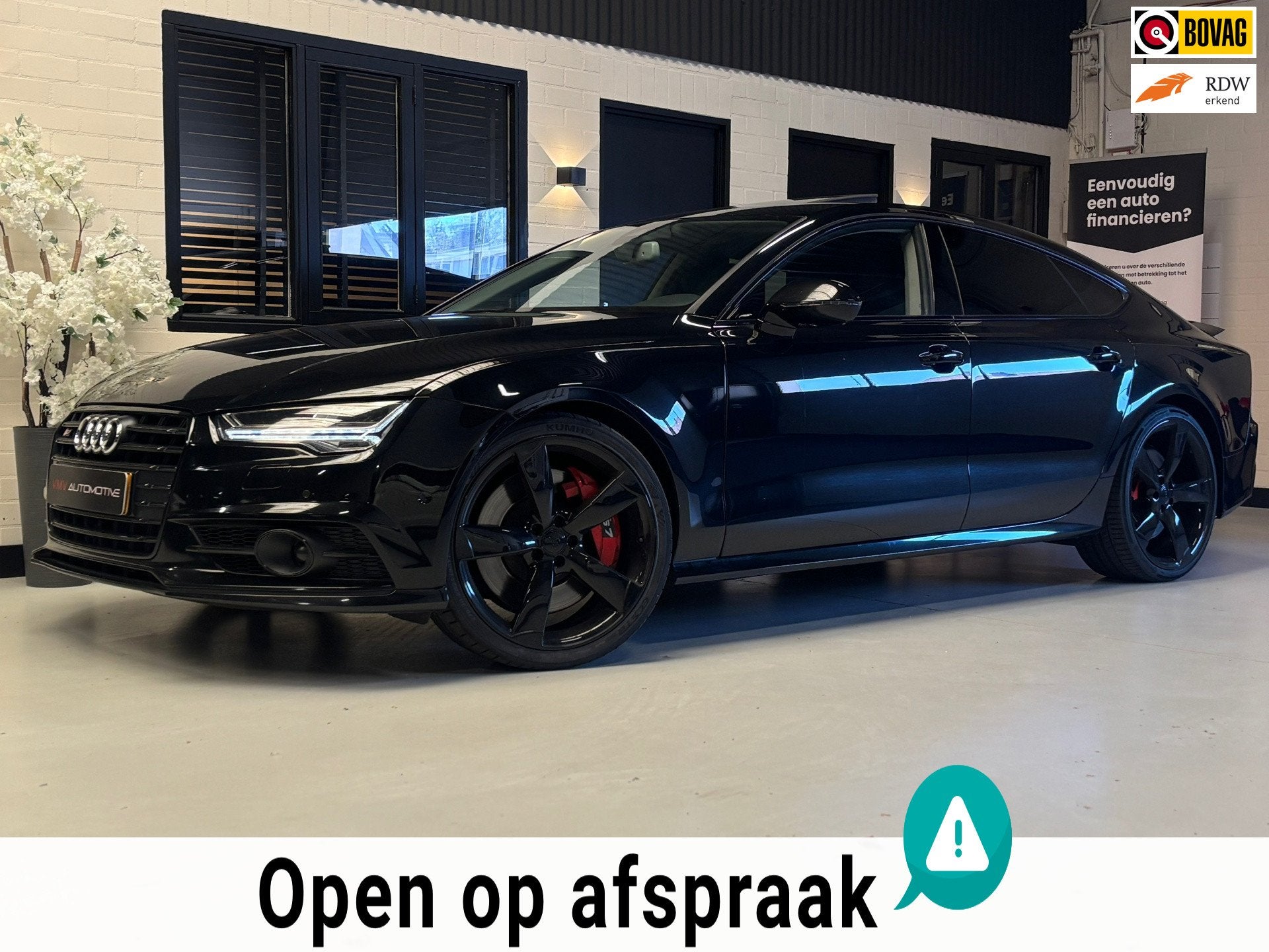Audi A7 Sportback 4.0 TFSI S7 quattro Pro Line Plus Luchtver, Auto's, Gebruikt, 4 stoelen, Zwart, Bedrijf